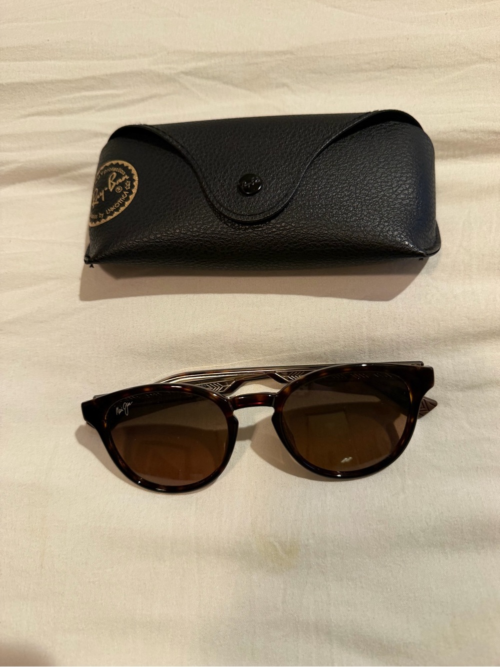 Ray-Ban Tortoise Frame Sunglasses with Brown Lenses